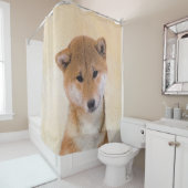 Shiba Inu (rood) schilderen - Oorspronkelijke hond Douchegordijn (In situ)