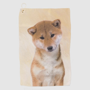 Shiba Inu (rood) schilderen - Oorspronkelijke hond Golfhanddoek