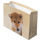 Shiba Inu (rood) schilderen - Oorspronkelijke hond Groot Cadeauzakje (Achterkant Gekanteld)