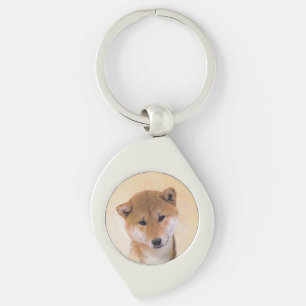 Shiba Inu (rood) schilderen - Oorspronkelijke hond Sleutelhanger