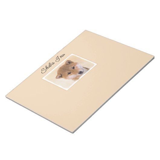 Shiba Inu (rood) schilderen - Originele Art-laptop Notitieblok (Schuin)