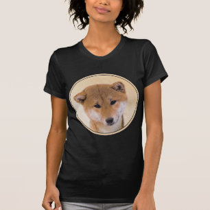 Shiba Inu (rood) schilderen - Originele Dog Art T-shirt