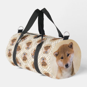Shiba Inu Schilderij Rood Schattige Originele Pet  Plunjezak