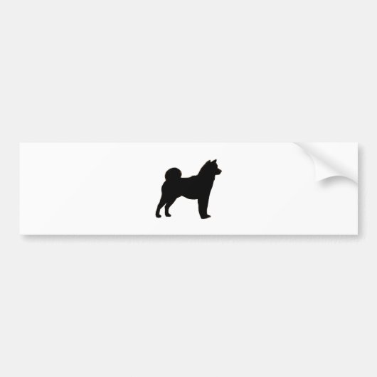 Shiba Inu silhouette Bumpersticker (Voorkant)
