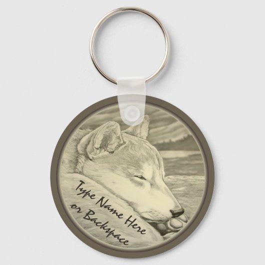 Shiba Inu Sleutelhanger Personalized Shiba Inu Dog (Voorkant)