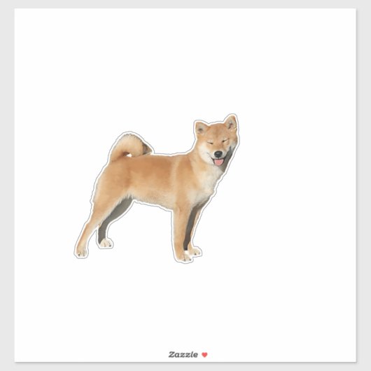 Shiba Inu Smile Sticker (Vel)