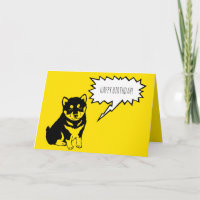 Shiba Inu Speech Bubbles Happy Birthday Greep