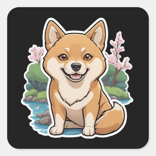 Shiba Inu Sticker (Voorkant)