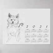 Shiba Inu Tableau original 4 Calendrier Poster 202 (Devant)