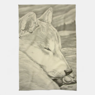 Shiba Inu Towel Hondenliefhebber Art Tea Towels &  Theedoek