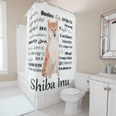 Shiba Inu Traits Douche Rideau (En situation)