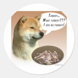 Shiba Inu Turkije Ronde Sticker