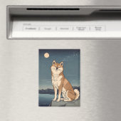 Shiba Inu Under Moonlight Magnet (In Situ (Lave-vaisselle))