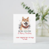 Shiba Inu Whimsical Christmas | Feestdagenkaart (Staand voorkant)