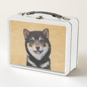 Shiba Inu (zwart en tan) schilderen - hond Art