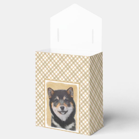 Shiba Inu (zwart en tan) schilderen - hond Art Bedankdoosjes (Geopend)