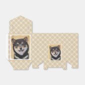 Shiba Inu (zwart en tan) schilderen - hond Art Bedankdoosjes (Uitgevouwen)