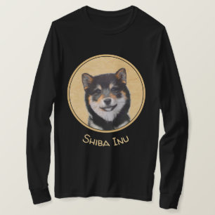 Shiba Inu (zwart en tan) schilderen - hond Art T-shirt
