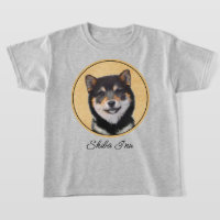 Shiba Inu (zwart en tan) schilderen - hond Art