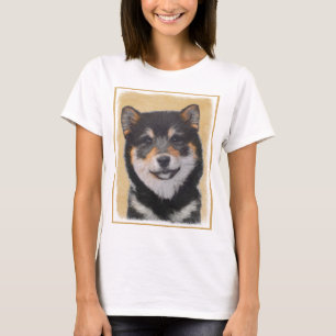 Shiba Inu (zwart en tan) schilderen - hond Art T-shirt