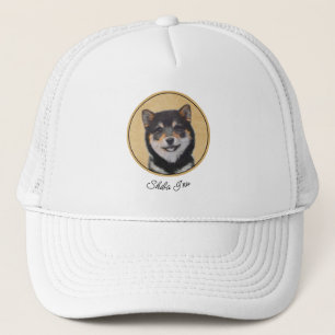 Shiba Inu (zwart en tan) schilderen - hond Art Trucker Pet