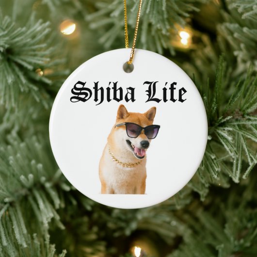 Shiba Life Keramisch Ornament (Boom)