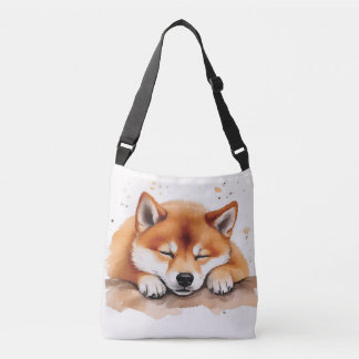 shiba obtenant somptueux sac de carrosserie bicolo