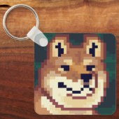 Shiba pixel, porte-clés (Recto)
