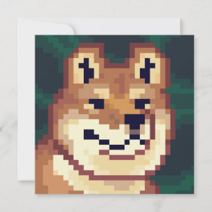 Shiba pixelart, Pixel Art, kaart
