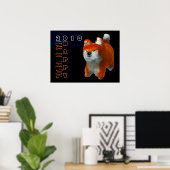 Shiba Puppy 3D Digital Art 2018 P 24x18 Poster (Thuiskantoor)