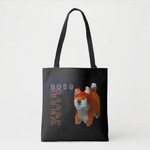 Shiba Puppy 3D Digital Art Dog aangepast jaar Tas 