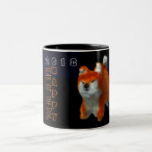 Shiba Puppy 3D Digital Art Dog Jaar Zodiac 2T Mok (Center)