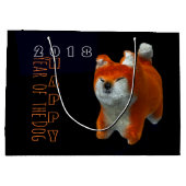 Shiba Puppy 3D Digital Art Dog Year L Cadeft B Large Cadeautasje (Achterkant)