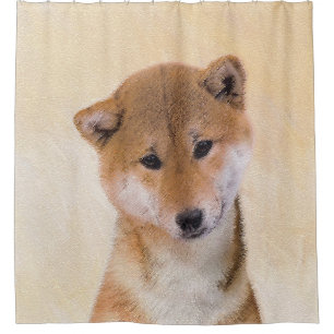 Shiba (Rood) Inu die - het Originele Art. van de Douchegordijn