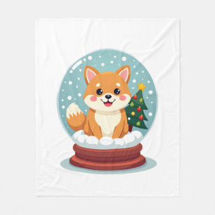 Shiba Snow Wereldbol Fleece Deken