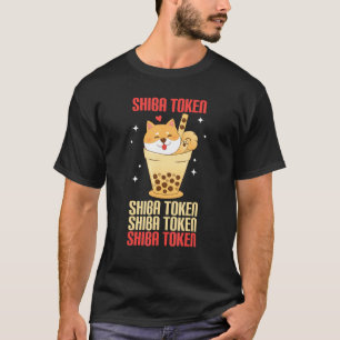 Shiba Token Boba Milk Tea Crypto Token Cryptocurre T-shirt