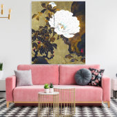Shibata Zeshin Peonies Canvas Afdruk (Insitu (Woonkamer))