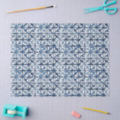 Shibori Aziatische X Pattern Blauw-witte Waterverf Tissuepapier (Craft)