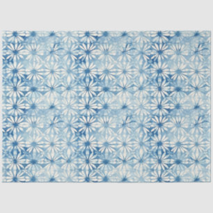 Shibori Blauw Japans Textiel Art nr. 3 Tissuepapier