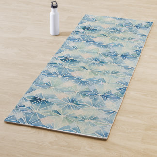 Shibori Blauwe Tie Dye Japan Traditioneel Patroon  Yogamat