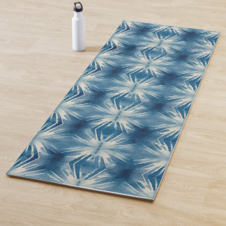 Shibori Blauwe Tie Dye Japan Traditioneel Patroon Yogamat