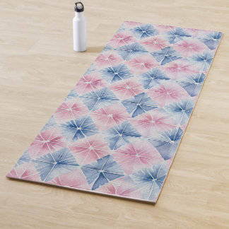 Shibori Blauwe Tie Dye Japan Traditioneel Patroon Yogamat
