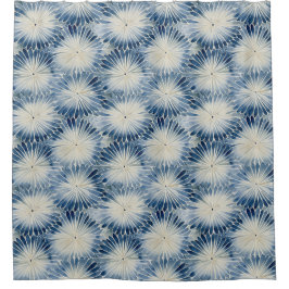 Shibori Blue Tie Dye Japan Traditioneel patroon No Douchegordijn