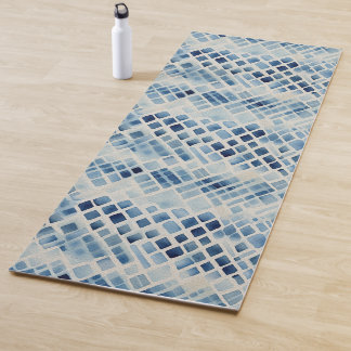 Shibori Blue Tie Dye Japan Traditioneel patroon No Yogamat