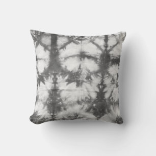 Shibori Fabric Boho Grey Motif Tie Dye Coussin