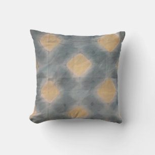 Shibori Fabric Modern Blue Stripe Tie Pillow Kussen