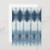 Shibori Indigio Print Briefkaart (Voorkant / Achterkant)