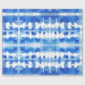 Shibori indigo blue cadeaupapier (Vlak)