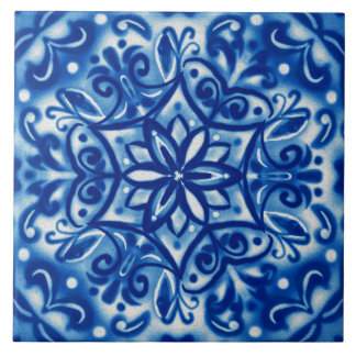 Shibori Snowflake Tegeltje