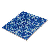 Shibori Snowflake Tegeltje (Zijkant)